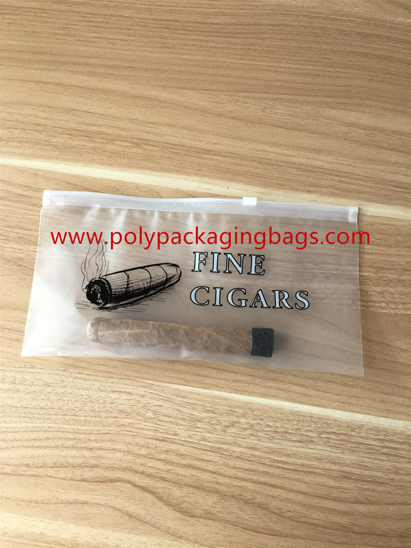 Zipper Locks Resealable Cigar Humidor Bags With Slider LDPE Laminated