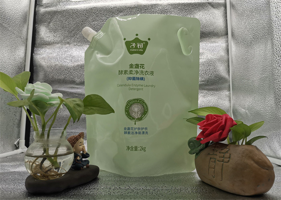 Customized Plastic Nozzle Laundry Detergent Spout Pouch Independent Storage Bag