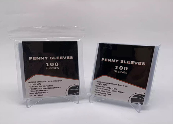 Transparent Protector Penny Card Sleeves Pennies PP / PE Material