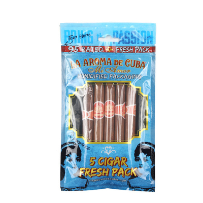 Beautiful Printed Cigar Humidifier Bags Blue Moisturizing Zipper Cigar Humidor Bag Cigar Bags Cigar Zip Humibags