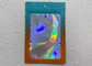 Small Resealable Packaging Ziplock Bag Frosted Colorful Holographic For Jewelry