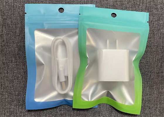 Small Resealable Packaging Ziplock Bag Frosted Colorful Holographic For Jewelry