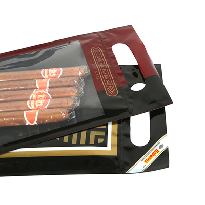 Classic Cigar Bags Moisturizing System Cigar Packaging Bags , Zipper Cigar Humidor Bags 65-75% RH