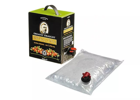 Customized Aluminum Foil BIB Bags In Box With Spigot Transparent For Juice