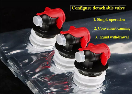 BIB Valve Inner Box Liquid Packaging Bags Explosion Proof Compressed Aseptic