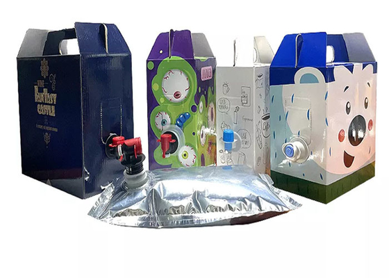 Transparent 22L 25L 50L Aluminum Aseptic Bag In Box With Spigot For Liquid Beverage