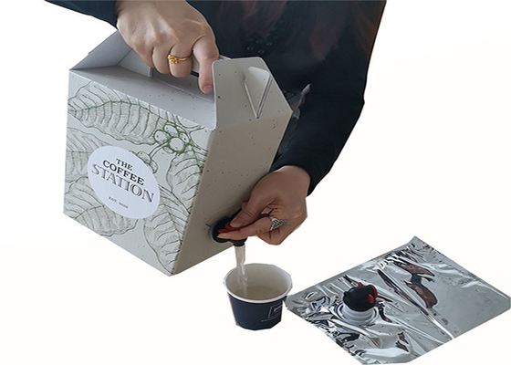 OEM 1L / 2L / 3L Coffee Juice Wine Liquid BIB Bag In Box Dispenser With Handle And Spigot