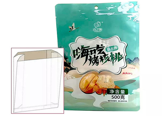 Plastic Food Packaging Foil Ziplock Bags , 8 Sides Seal Stand Up Ziplock Bag For Meat