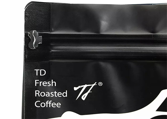 250g 500g 1kg White Black Heat Seal Coffee Bean Pouch Matte 8 Sides Gusseted