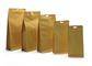 Aluminized Flat Bottom Kraft Paper Ziplock Bags For Tea Powder Packing