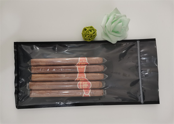 Humidity Proof Cigar Tobacco Ziplock Packaging Bags , RTS Cigar Humidor Pouch