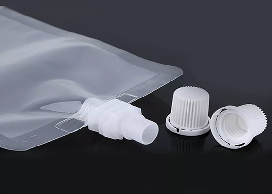 Food Grade Stand Up Plastic Drink Liquid Spout Pouch For Wine Milk Juice Beverage