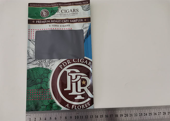 Resealable Custom Plastic Cigar Humidity Ziplock Bags With Display Box