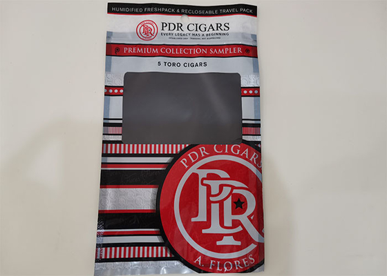 Christmas Promotion Cigar Humidified Bags , Cigar Packaging Bags With Display Box