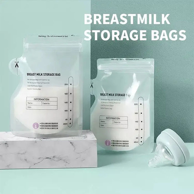 Stand Up Ziplock Breastmilk Storage Bags Pre Sterilized And BPA Free Baby