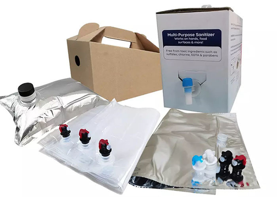 Beverage Aseptic BIB Aluminum Foil Wine Packaging Bags With Screw Valve