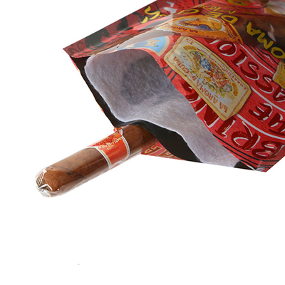 Custom Printed Resealable Cigar Wraps Smoking Cigar Bag with Zipper