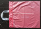 Pink Side Gusset Plastic Hanger Bags Large Size For Gift / Grocery Shopping