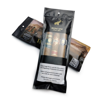 Custom Ziplock Cigar Humidor Bags With Moisturized System and Display Window 90 Day Preservation 20 Cigar Capacity