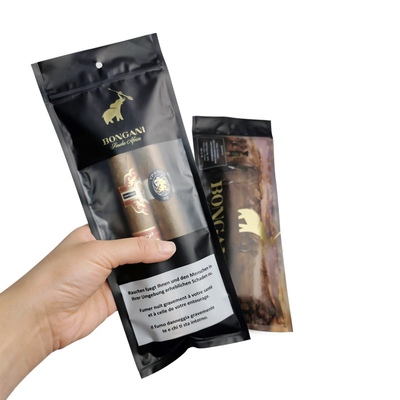 Custom Ziplock Cigar Humidor Bags With Moisturized System and Display Window 90 Day Preservation 20 Cigar Capacity