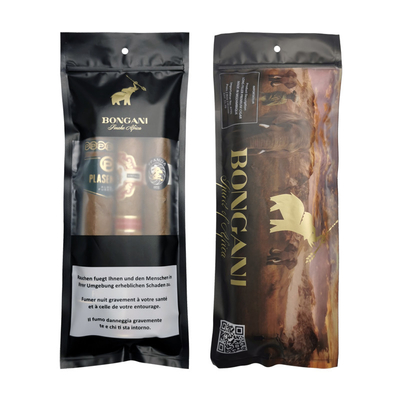 Custom Ziplock Cigar Humidor Bags With Moisturized System and Display Window 90 Day Preservation 20 Cigar Capacity