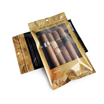 Resealable Cigar Humidor Bags with Moisturized System and Display Box for 90 Days Freshness