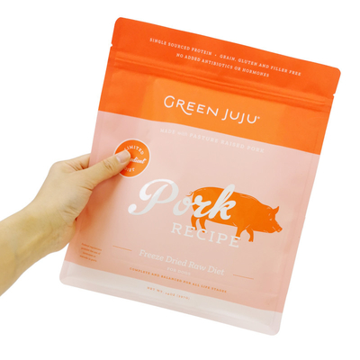 Custom Pet Food Pouch Stand Up Zipper Bag Resealable Barrier Bag Flat Bottom Pet Food Bag