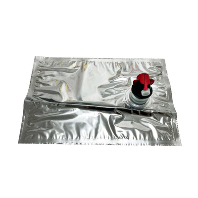1L aluminum bib bag box packaging, with a dispenser faucet, suitable for liquid juice, wine, coffee and olive oil packaging bags, with a bib faucet