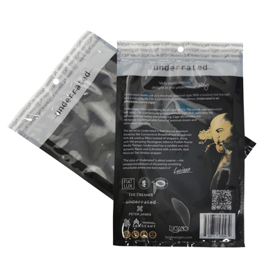 Custom Tobacco Packaging Humidifier Plastic Pouches Humidified Cigar Humidor Bags for 5-6 Cigars with Hygrometer & Divider