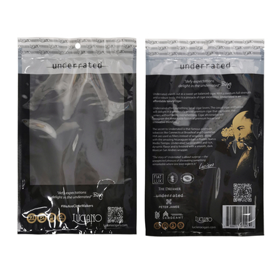 Custom Tobacco Packaging Humidifier Plastic Pouches Humidified Cigar Humidor Bags for 5-6 Cigars with Hygrometer & Divider