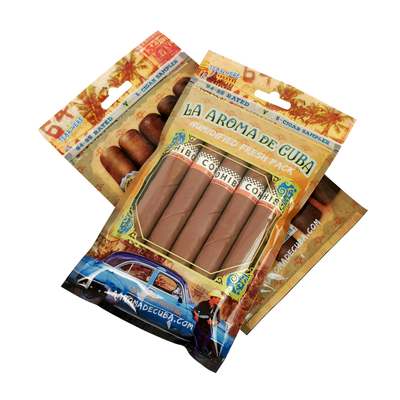 Custom Printed Resealable Ziplock Moisture Humidor Cigar Packaging Bag With Humidity Layer