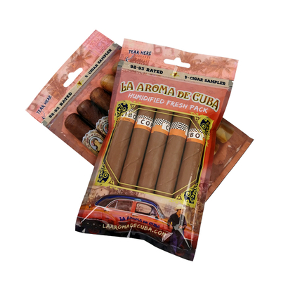 Cigar Moisturizing Pouch With Gravure Printing Cigar Humidority Pouches Cigar Humidor Bags Ziplock Cigar Humidor Bag