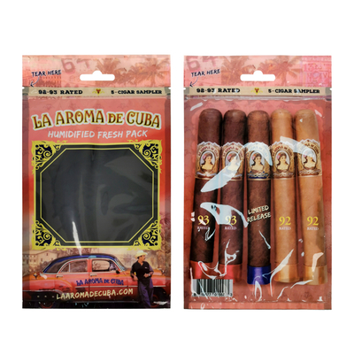 Cigar Moisturizing Pouch With Gravure Printing Cigar Humidority Pouches Cigar Humidor Bags Ziplock Cigar Humidor Bag