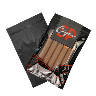 Portable cigar moisturizing bag Moisturizing Cigar Packaging Bag With Hygrometer Layer