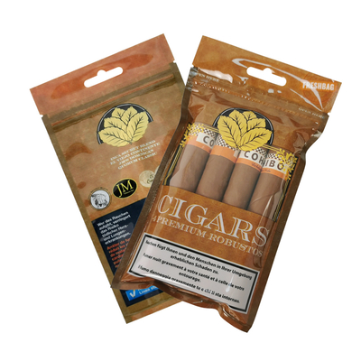 Factory-Produced Moisturizing Cigar Packaging Bag with Plastic Zipper Mylar Pouch Leaf Wraps Moisture-Proof for Tobacco Storage