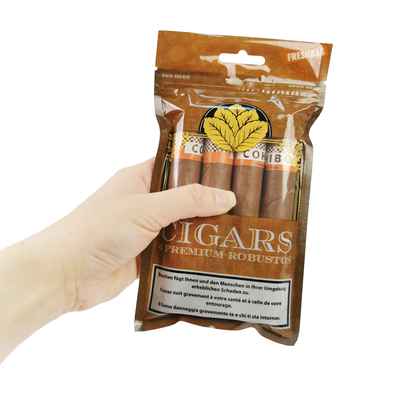Custom Luxury Leather Cigar Travel Case with Humidifier Portable Cedar Lined Humidor Bag Moisture Control Ziplock Pouch