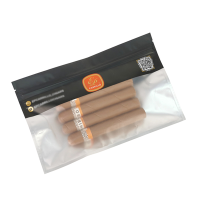 Custom Printed Cigar Humidity Smell Proof Food Packaging Bag Zipper Lock Tobacco Cigar Wrap Plastic Packaging Mylar Bags