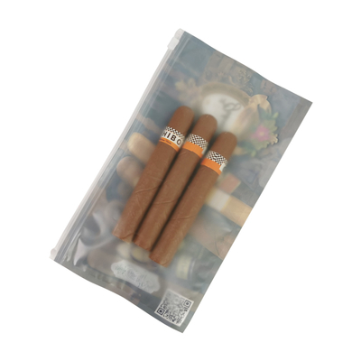 Custom Logo Printing Cigar Wrap Slider Zip Lock Tobacco Pipe Plastic Bag Package Cigar Humidor Case Zipper Packaging Pouches