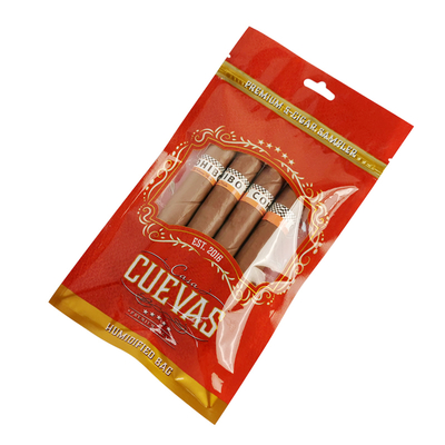 Custom Smell Proof Heat Seal Mylar Foil Bag Spot Uv Mailer Bags Cigar Packaging Bag with Zippered cigar bag