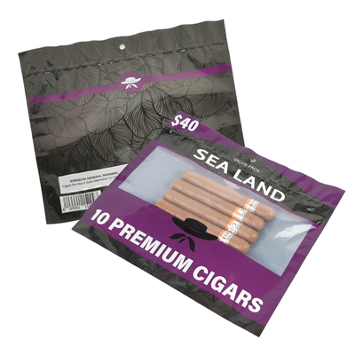 Factory Direct Packaging Printing 3 Side Sealing Bag Food Packaging Mylar Bags Tobacco Pouch Cigar Bags Custom With Zipper