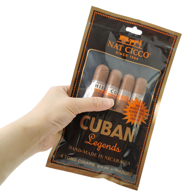 Personalized Logo Custom Cigar Humidor Moisturizing Packaging Bag Pouch Packaging Zipper Humidifier Bags for Cigars