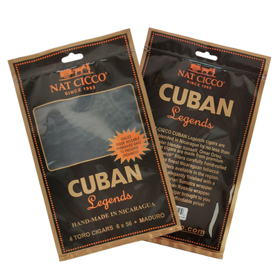 Personalized Logo Custom Cigar Humidor Moisturizing Packaging Bag Pouch Packaging Zipper Humidifier Bags for Cigars