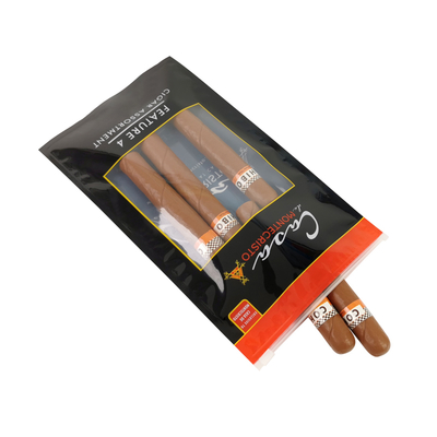 Rotogravure Printing PET/PE Plastic Bags Side Sealing Bag With Zipper Cigar Pouch Tobacco Pouch Mylar Bag for Package