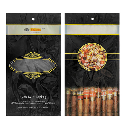 Custom Printed Ziplock Cigar Packaging Bag Tobacco Leafs Packaging Bag Frosted Food Packaging Bags
