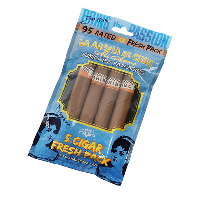 Custom Logo Ziplock Mylar Foil Cigar Packaging Bag Clear Plastic Side Gusset for Household Products and Cigars