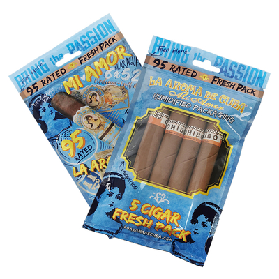 Custom Logo Ziplock Mylar Foil Cigar Packaging Bag Clear Plastic Side Gusset for Household Products and Cigars
