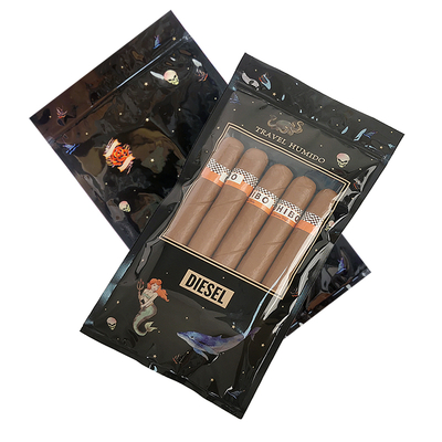 Custom Luxury Leather Cigar Travel Case with Humidifier Portable Cedar Lined Humidor Bag Moisture Control Ziplock Pouch