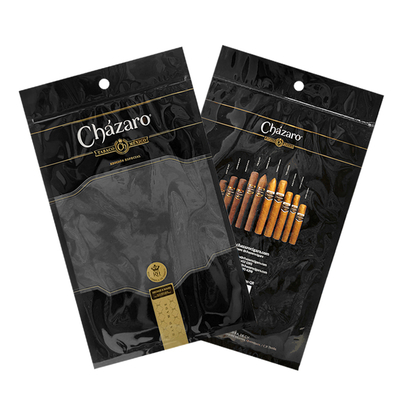Wholesale Custom Printed Frosting Matte Zipper Zip Lock Aluminum Foil Ziplock Packaging Pouch Humidified Cigar Wrap Bags