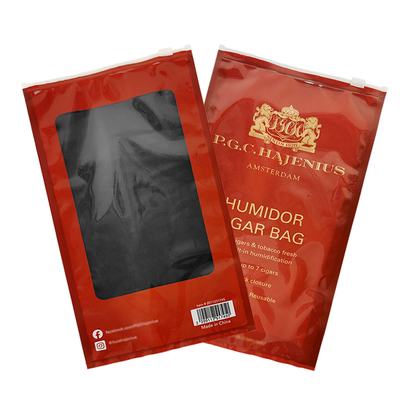 Cigar Moisturizing Plastic Zipper Bags With Humidified System and Sponge