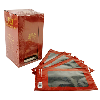 Cigar Moisturizing Plastic Zipper Bags With Humidified System and Sponge
